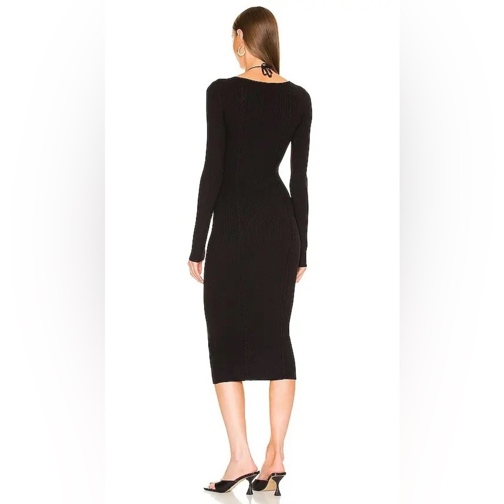 NWT Favorite Daughter Black Take Me Somewhere Midi Sweater Dress Size Medium - Picture 16 of 16